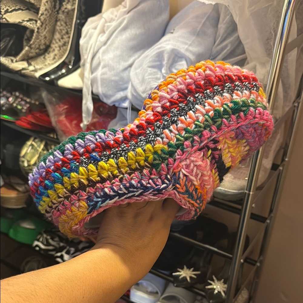 Colorful Crochet Slippers